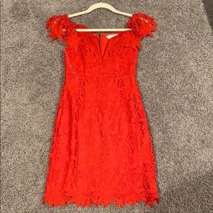 Designer Red Cocktail Dress, Unworn